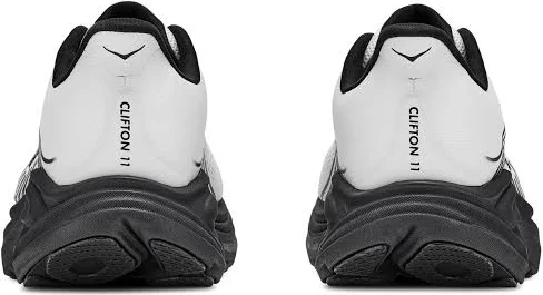 HOKA Clifton 11 Running Shoe in Black/white