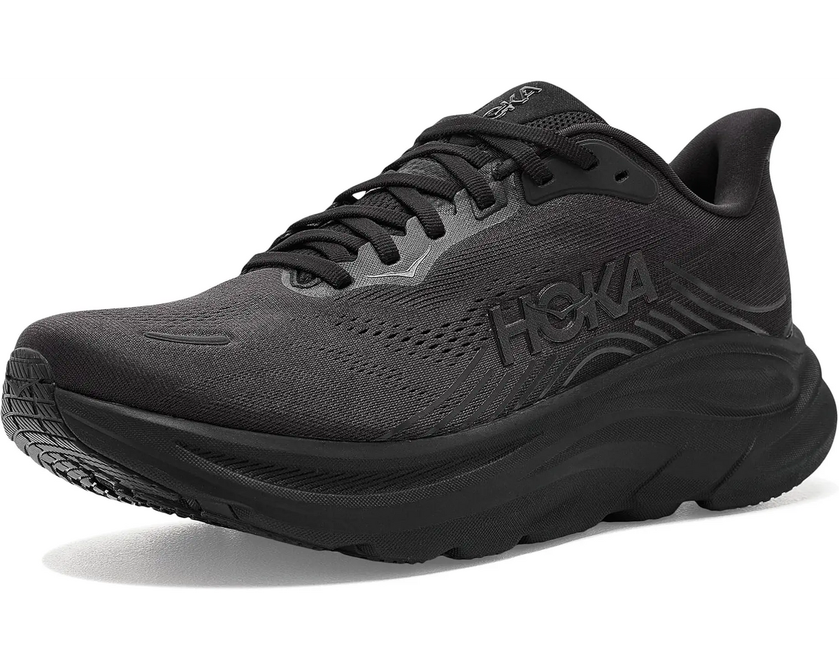 HOKA Clifton 11 Running Shoe in Black/white